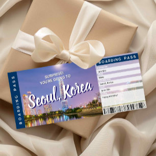 Südkorea-Reise-Überraschungsticket Geschenk Ticket Einladung