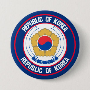 Südkorea-Runde Button