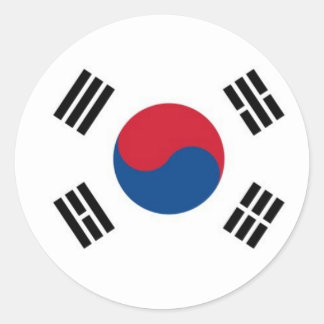 Südkorea-Runde (nicht für externe Zwecke) Runder Aufkleber