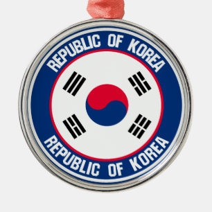 Südkorea-Runde Ornament Aus Metall