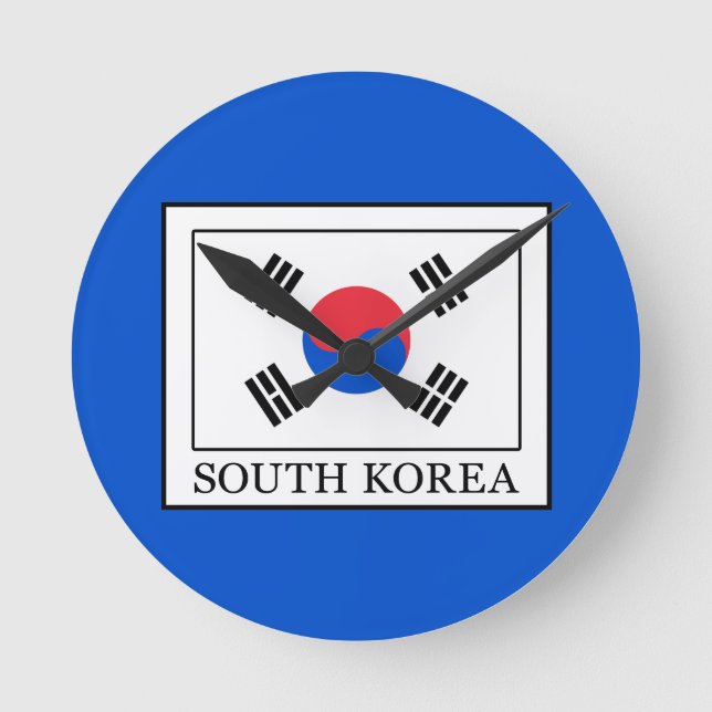 Südkorea Runde Wanduhr (Vorderseite)