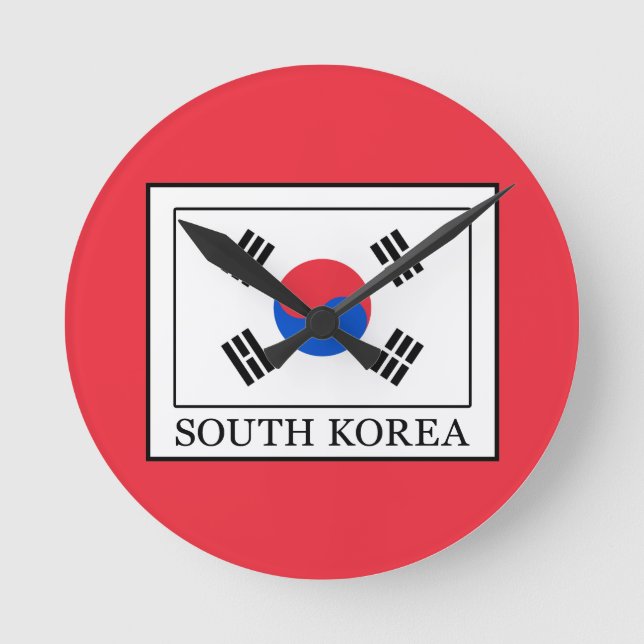 Südkorea Runde Wanduhr (Vorderseite)
