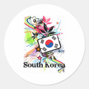 Südkorea Runder Aufkleber