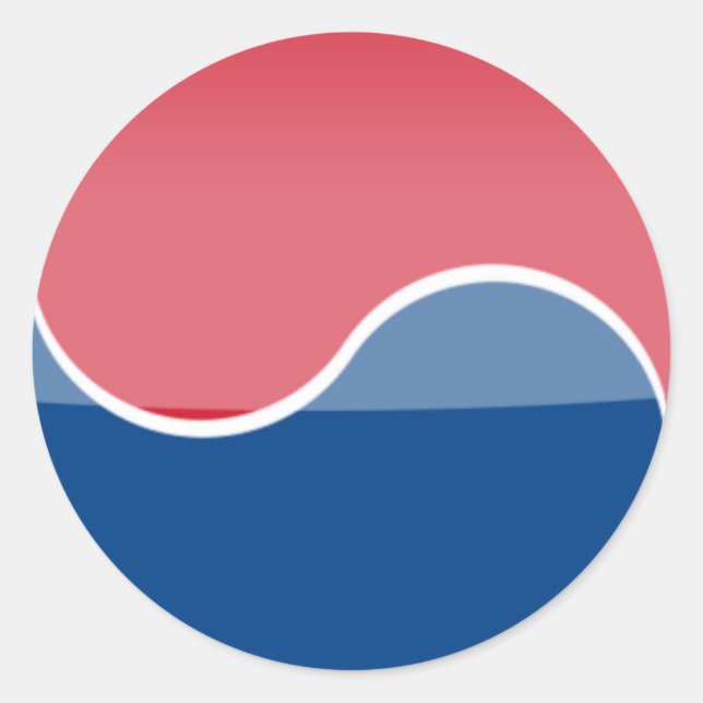 Südkorea Runder Aufkleber (Vorderseite)