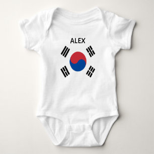 Südkorea Seoul Asien Koreanische Flagge Reise Baby Strampler