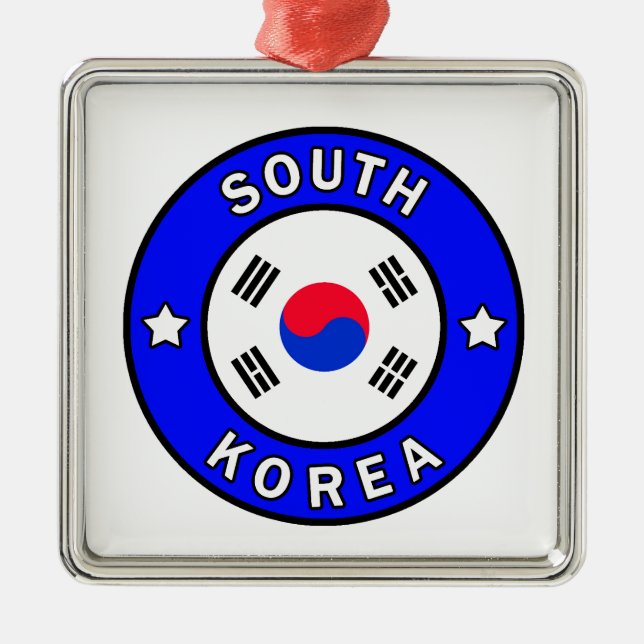 Südkorea Silbernes Ornament (Vorne)