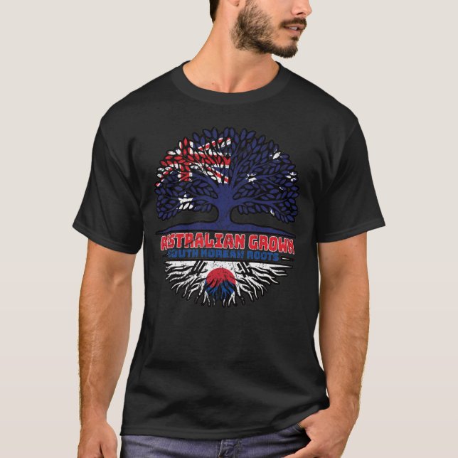 Südkorea Südkoreanischer Australischer Tree T-Shirt (Vorderseite)