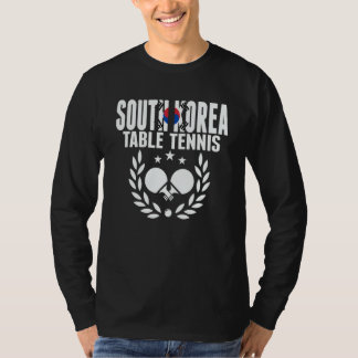 Südkorea Tischtennis Koreanischer Ping-Pong-Suppor T-Shirt