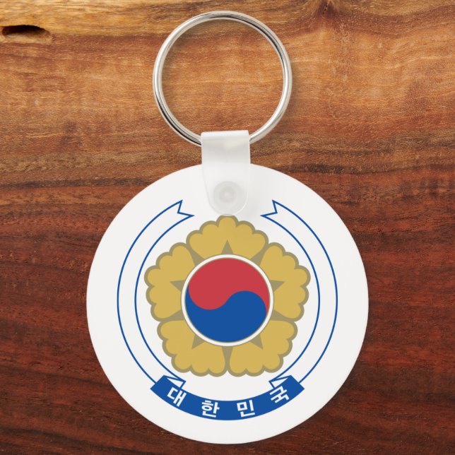 Südkorea und Koreanische Wappen, Flagge/Mode Schlüsselanhänger (Vorderseite)