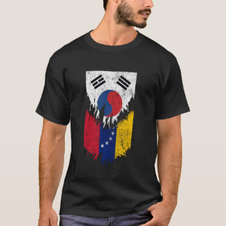 Südkorea - Venezolanische Flaggen gerissen T-Shirt