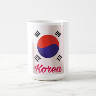 Südkorea Vintage-Reiseposter Kaffeetasse