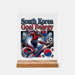Südkorea Ziel Energie Skelett Stürmer Nationen B Acrylschild