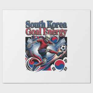 Südkorea Ziel Energie Skelett Stürmer Nationen B Geschenkpapier