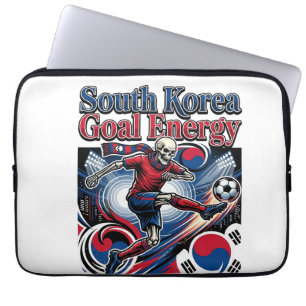 Südkorea Ziel Energie Skelett Stürmer Nationen B Laptopschutzhülle
