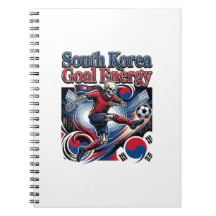Südkorea Ziel Energie Skelett Stürmer Nationen B Notizblock