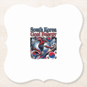 Südkorea Ziel Energie Skelett Stürmer Nationen B Untersetzer
