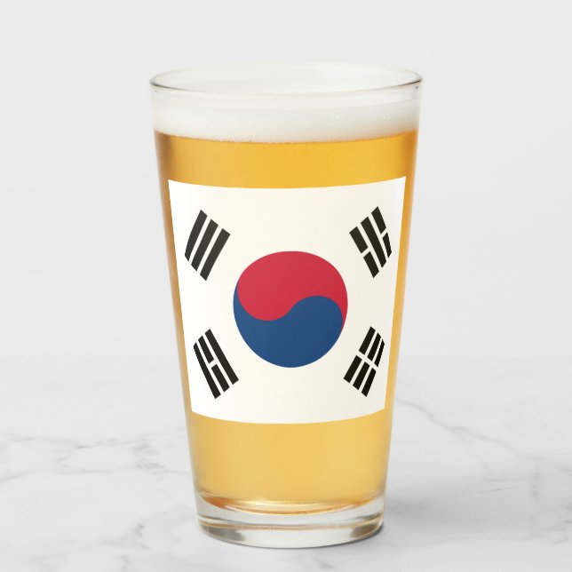 Südkoreaflagge  glas (Vorne (Gefüllt))