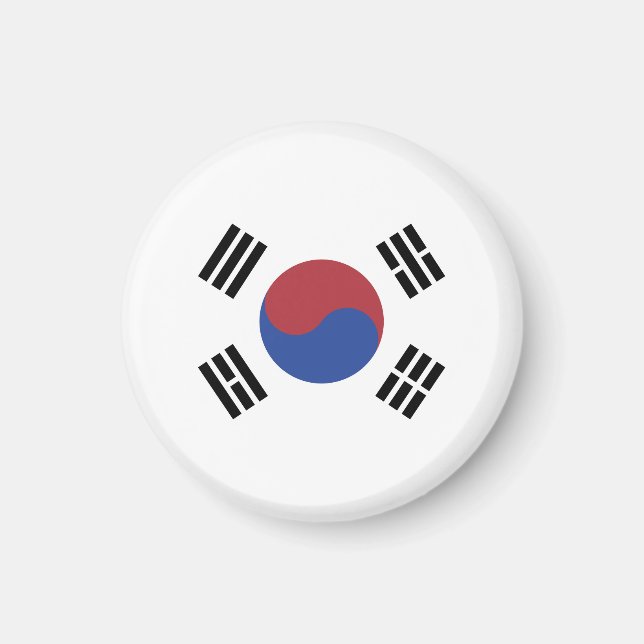 Südkoreaflagge Magnet (Vorne)