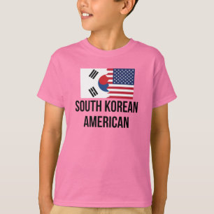 Südkoreanische amerikanische Flagge T-Shirt