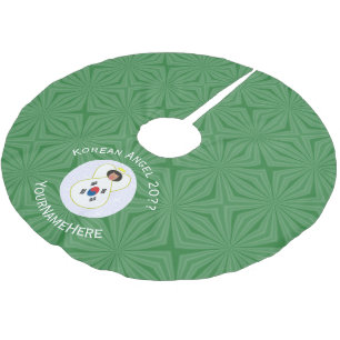 Südkoreanische Engel-Weihnachtsflagge Personalisie Polyester Weihnachtsbaumdecke