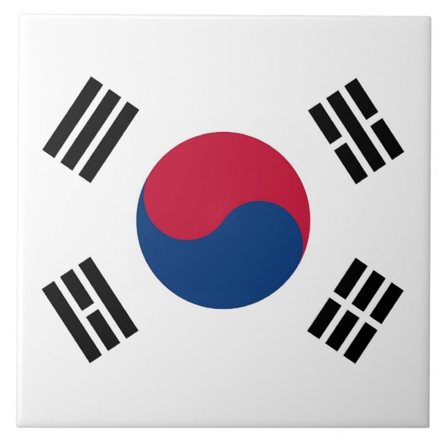 Südkoreanische Flag Tile Fliese (Vorderseite)