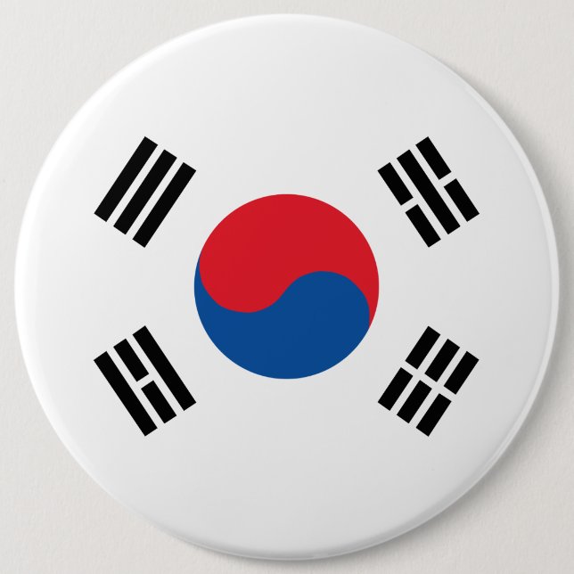 Südkoreanische Flagge Button (Vorderseite)