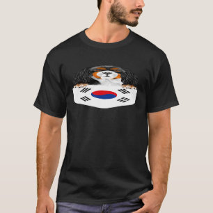Südkoreanische Flagge Cavalier King Charles Spanie T-Shirt