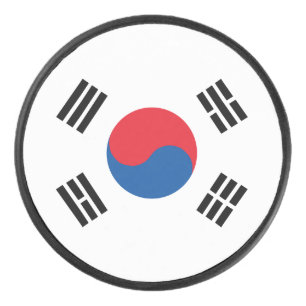 Südkoreanische Flagge Eishockey Puck