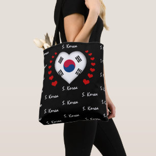 Südkoreanische Flagge, Heart Korean Flag Mode /sp Tasche