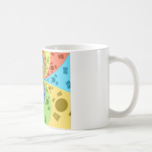 Südkoreanische Flagge Inspiriert Abstrakte Kunstdr Kaffeetasse