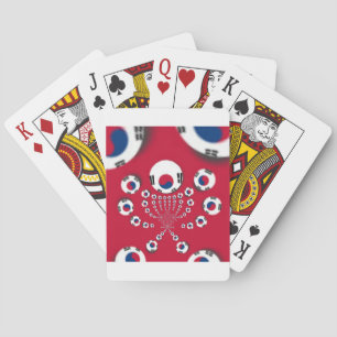 Südkoreanische Flagge Kaleidoskop Art Print Spielkarten