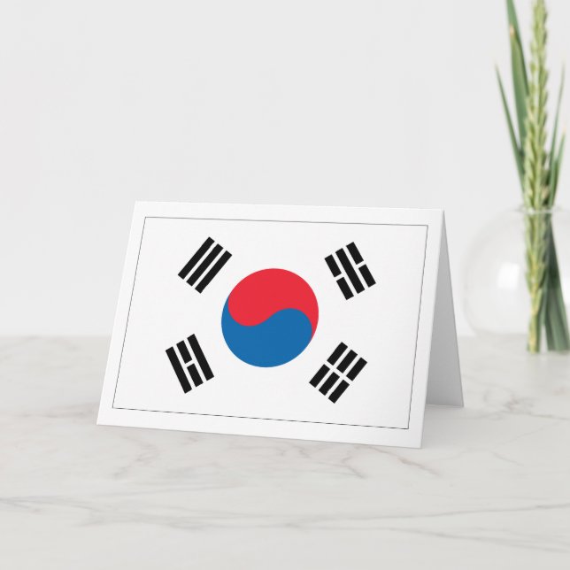 Südkoreanische Flagge Karte (Vorderseite)