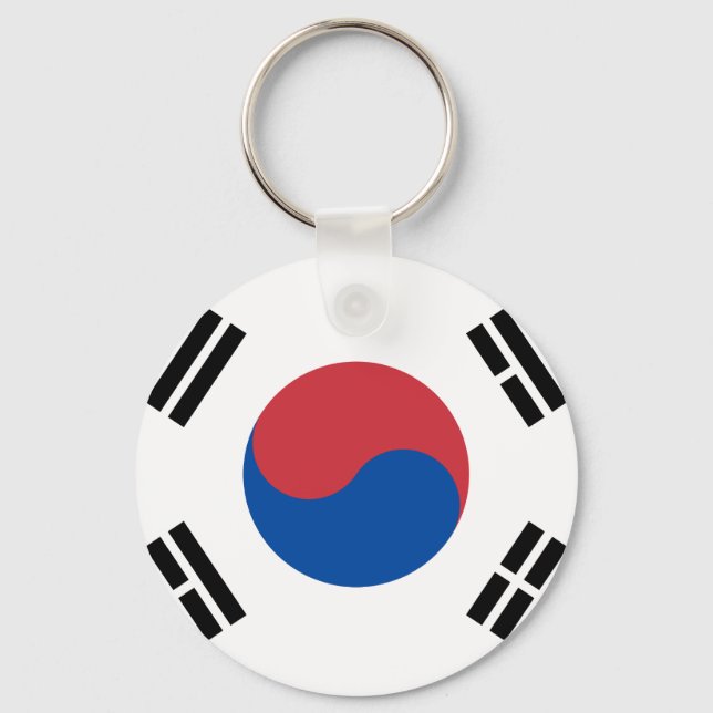 Südkoreanische Flagge - Korea - Taegeukgi - 대 민 국  Schlüsselanhänger (Vorderseite)
