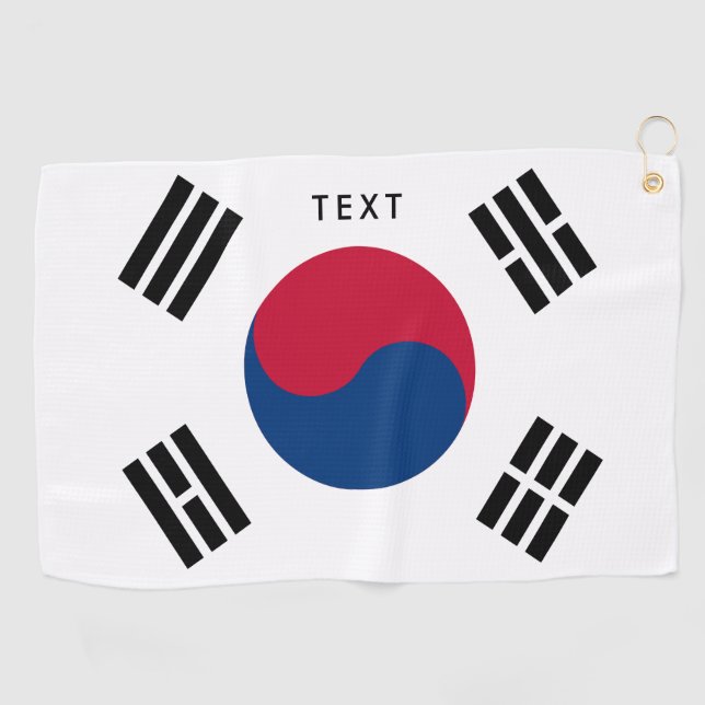 Südkoreanische Flagge kundenspezifischen Golf Golfhandtuch (Horizontal)