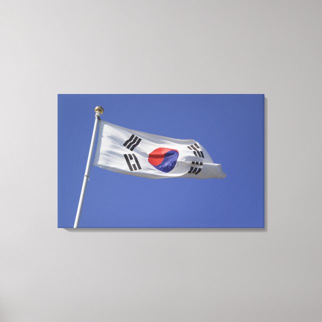 Südkoreanische Flagge Leinwanddruck (Vorderseite)