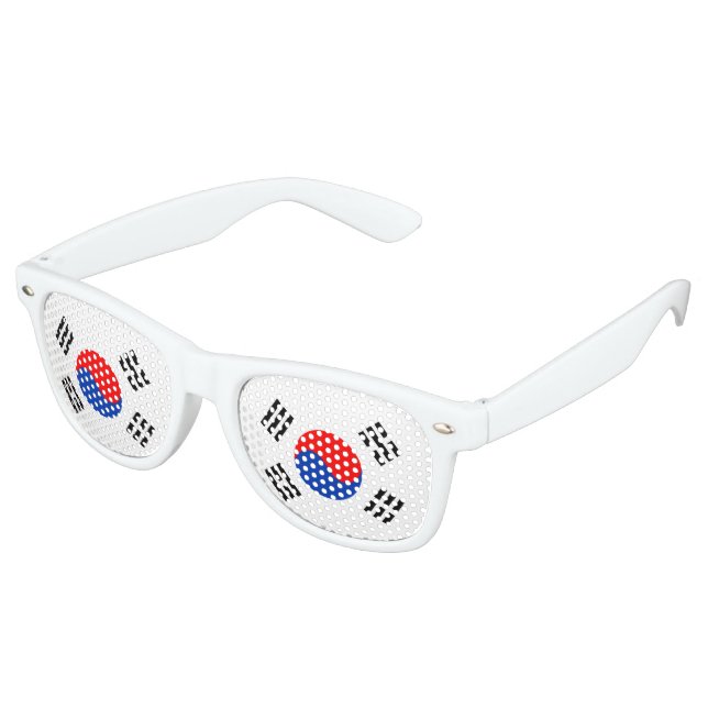 Südkoreanische Flagge Partybrille (Schrägansicht)