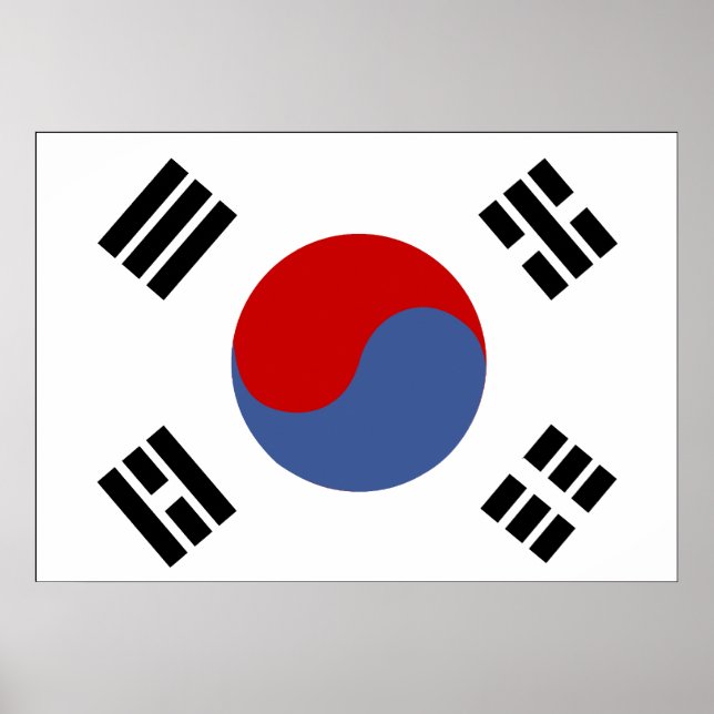 Südkoreanische Flagge Poster (Vorne)