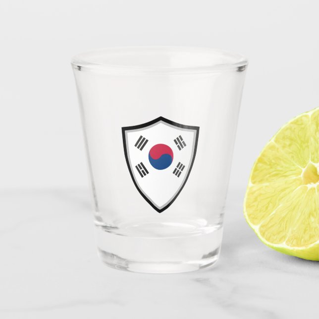 Südkoreanische Flagge Schnapsglas (Vorderseite)