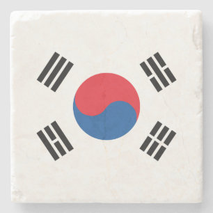 Südkoreanische Flagge Steinuntersetzer