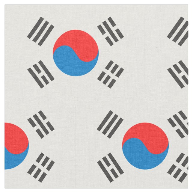 Südkoreanische Flagge Stoff (Nahaufnahme)
