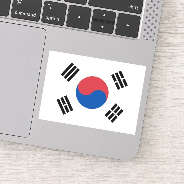 Südkoreanische Flagge Südkoreanisches Patriotikum Aufkleber (Detail)