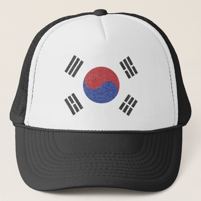 Südkoreanische Flagge Truckerkappe (Vorderseite)