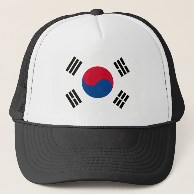 Südkoreanische Flagge Truckerkappe (Vorderseite)