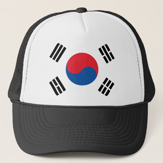 Südkoreanische Flagge Truckerkappe (Vorderseite)