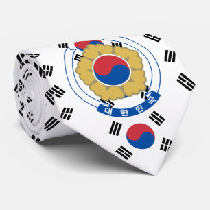 Südkoreanische Flagge und Emblem, Flagge Südkoreas Krawatte
