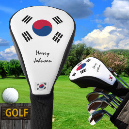 Südkoreanische Flagge und Mit Monogramm Golf Clubs Golf Headcover