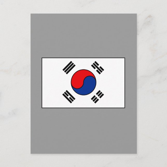 Südkoreanische Flaggen-T - Shirt und Geschenke Postkarte (Vorderseite)
