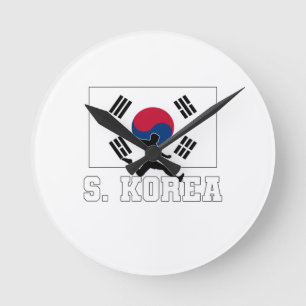 Südkoreanische Fußballnationalmannschaft Runde Wanduhr