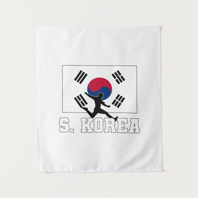 Südkoreanische Fußballnationalmannschaft Wandteppich (Vorderseite)