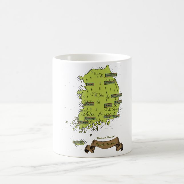 Südkoreanische Karte Kaffeetasse (Mittel)